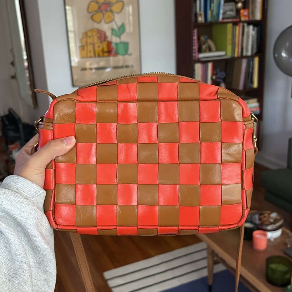 Clare V Marisol orange and brown Woven Women's Bag